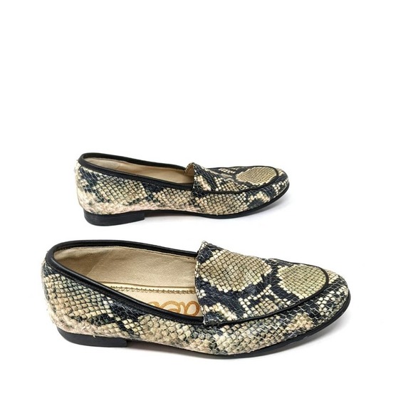 Sam Edelman Womens 6 Leon Snake Python Slip On Leather Loafers Flats Shoes - Picture 4 of 8